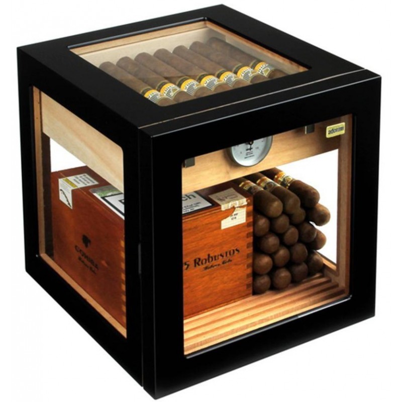 Cave ADORINI Cube Noir mat 240 x 240 x 240 mm, 100 cigares – Cave à cigares  Aix en Provence