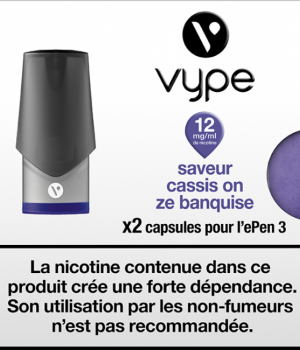 CAPSULES EPEN 3 SAVEUR CASSIS ON ZE BANQUISE 12MG