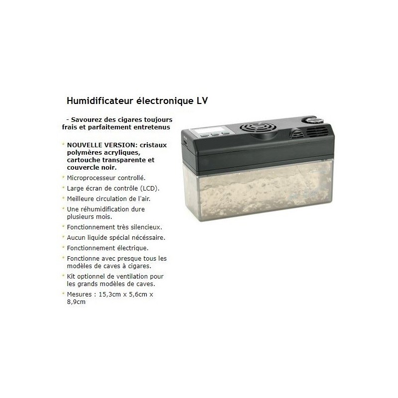 LV Système d'Humidification électronique XL pour armoires à cigares (DCH-67)