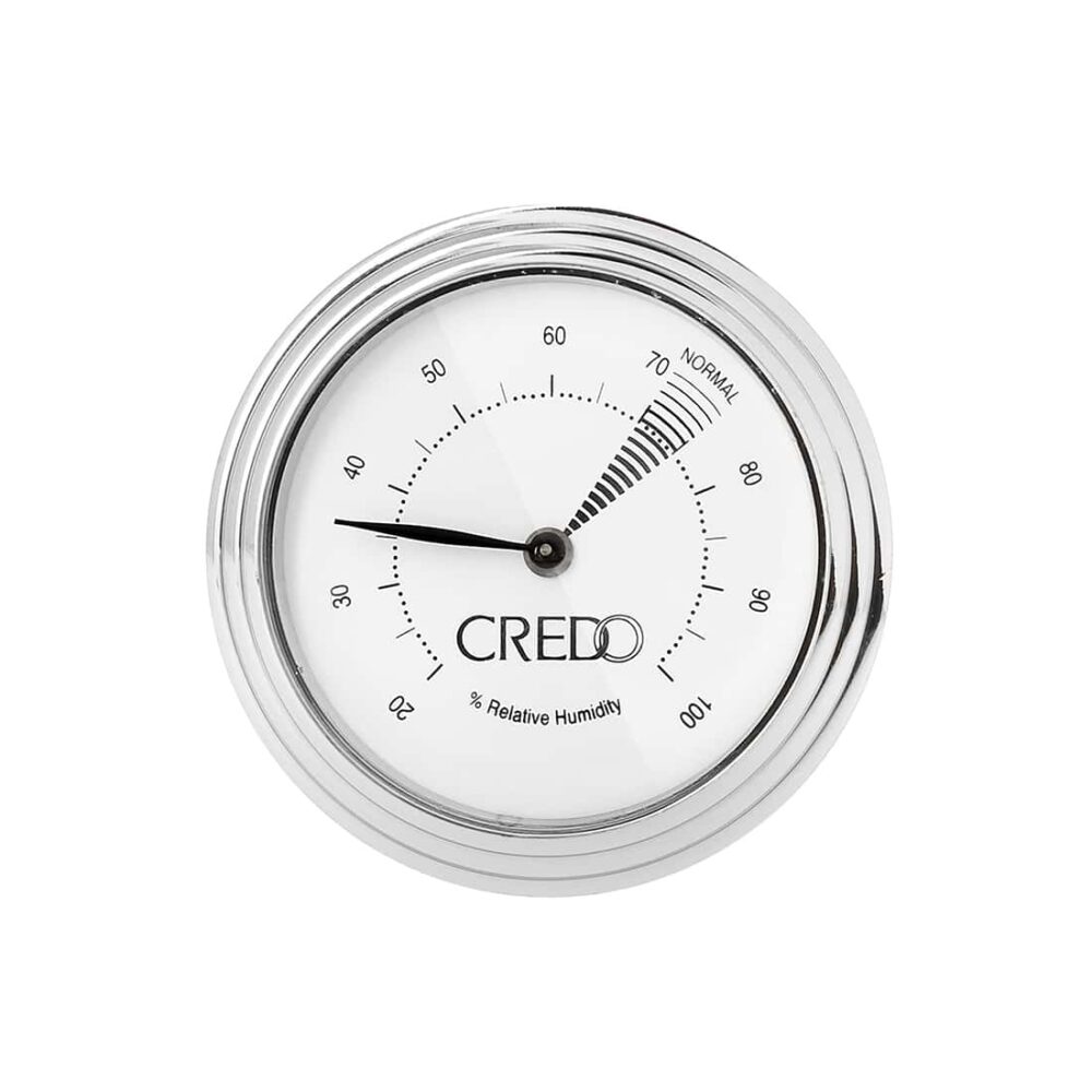 CREDO Hygromètre analogique Chromé 55 mm