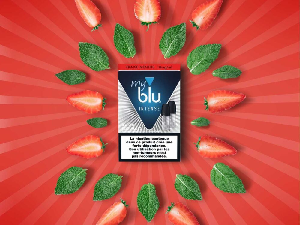 CAPSULES MYBLU INTENSE FRAISE MENTHE 18MG