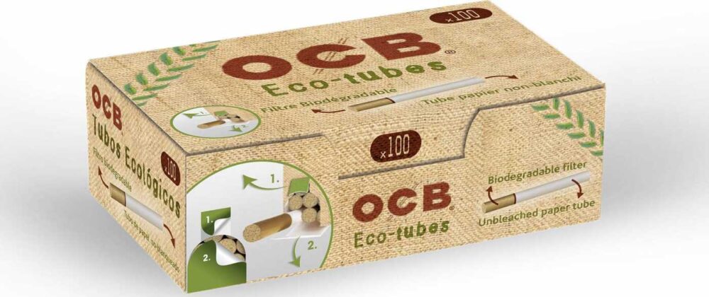Boite de 100 tubes OCB Chanvre Bio avec filtre x5