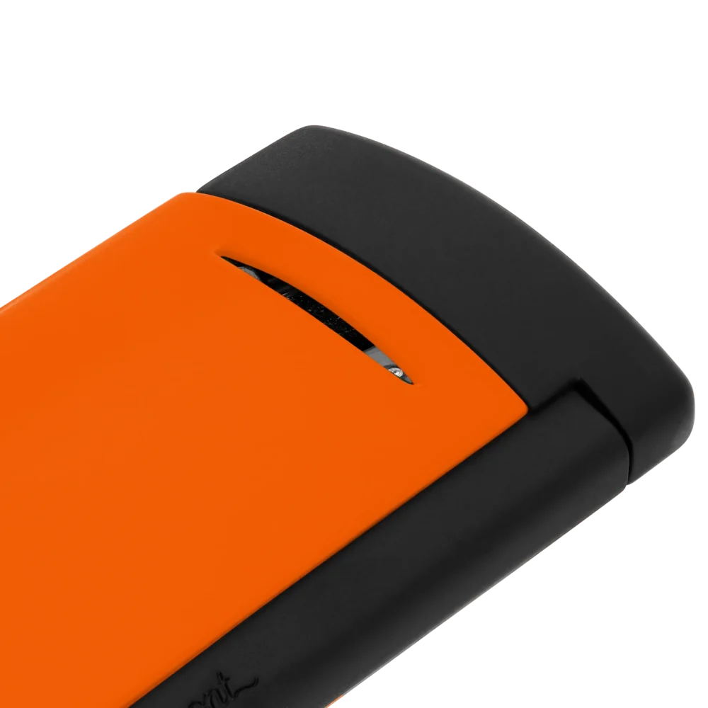 BRIQUET MINIJET ST DUPONT CHROME ORANGE FLUO – Image 2