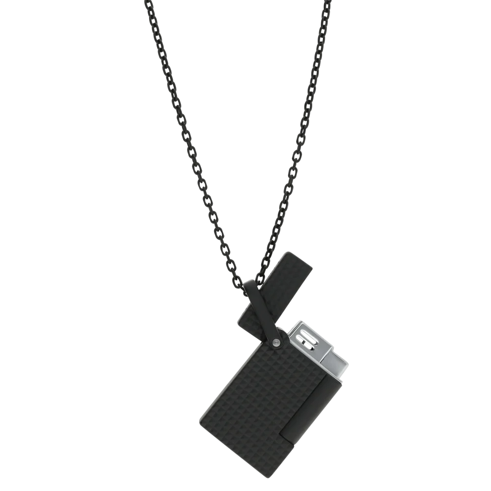 LIGHTER NECKLACE MAT NOIR