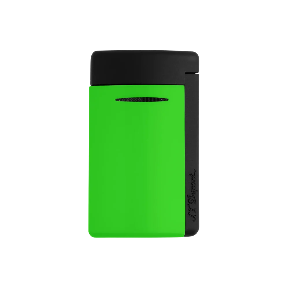BRIQUET MINIJET ST DUPONT CHROME VERT FLUO