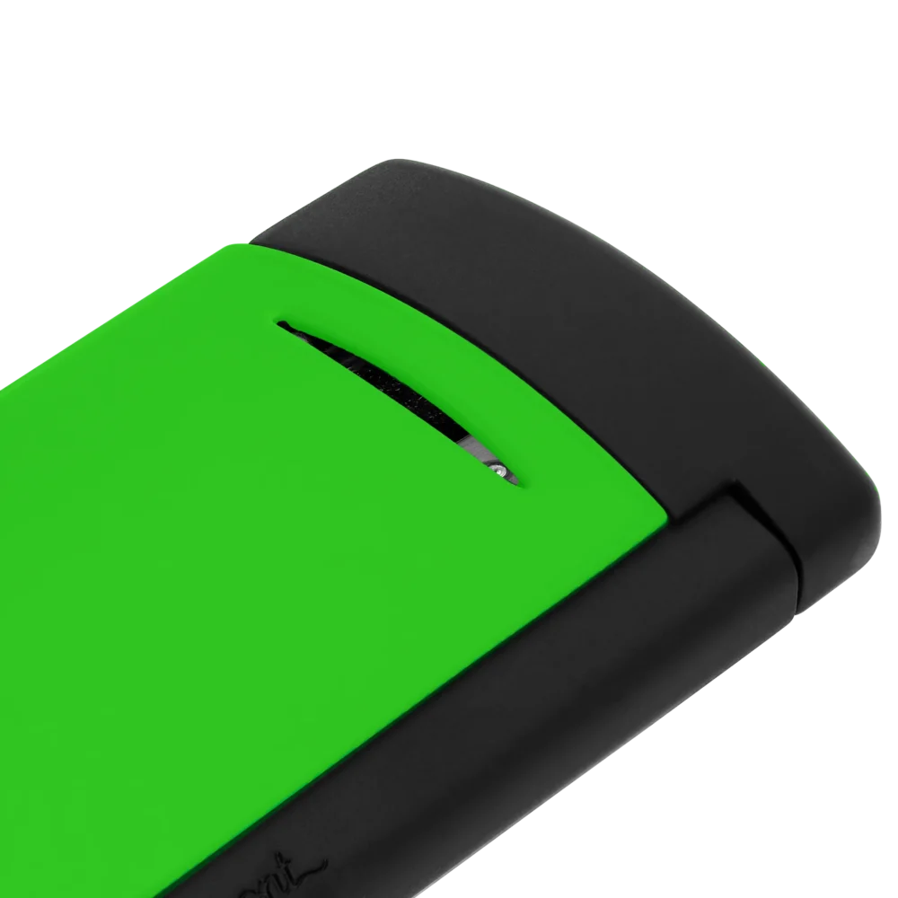 BRIQUET MINIJET ST DUPONT CHROME VERT FLUO – Image 2