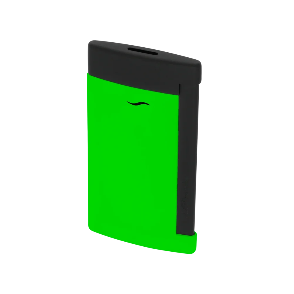 BRIQUET ST DUPONT SLIM 7 CHROME VERT FLUO