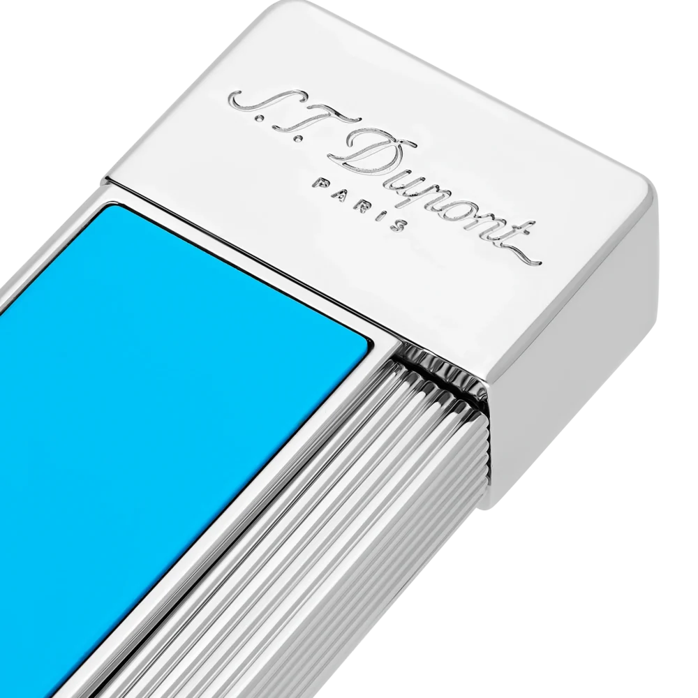 BRIQUET S.T. DUPONT TWIGGY LAQUÉ BLEU TURQUOISE – Image 2